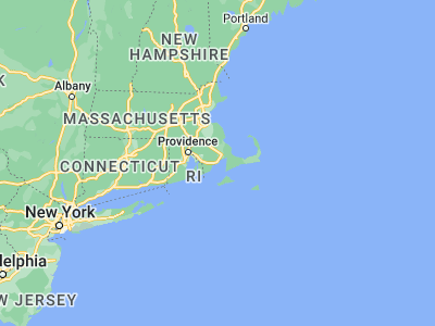 Map showing location of Mattapoisett Center (41.66595, -70.8072)