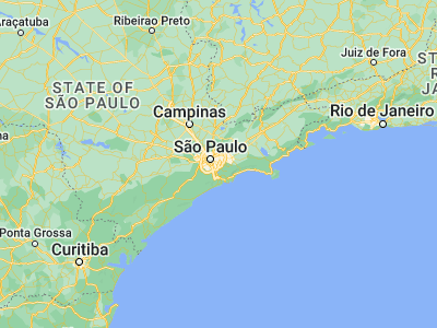 Map showing location of Mauá (-23.66778, -46.46139)