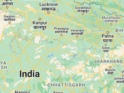 Map showing location of Mauganj (24.66629, 81.8741)