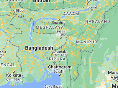 Map showing location of Maulavi Bāzār (24.48888, 91.77075)