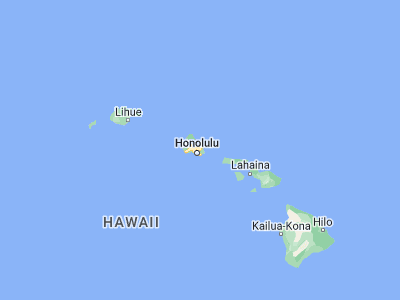 Map showing location of Maunawili (21.37278, -157.77056)