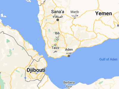Map showing location of Māwiyah (13.58294, 44.34768)