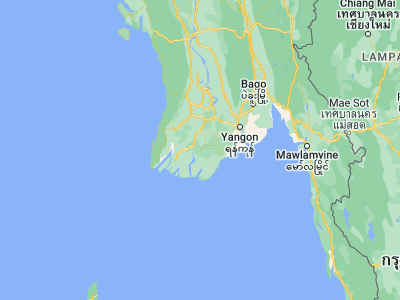 Map showing location of Mawlamyinegyunn (16.38333, 95.26667)