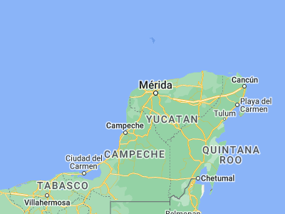 Map showing location of Maxcanú (20.58559, -90.00195)