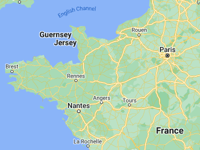 Map showing location of Mayenne (48.3, -0.61667)