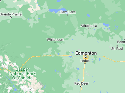 Map showing location of Mayerthorpe (53.95015, -115.13547)