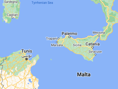 Map showing location of Mazara del Vallo (37.66414, 12.58804)