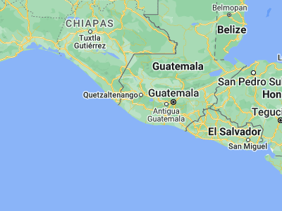 Map showing location of Mazatenango (14.53333, -91.5)