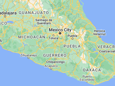Map showing location of Mazatepec (18.71667, -99.35)