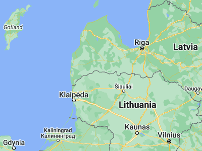 Map showing location of Mažeikiai (56.31667, 22.33333)