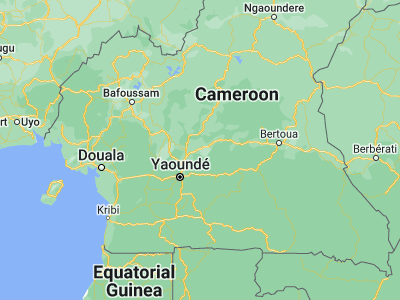 Map showing location of Mbandjok (4.45, 11.9)