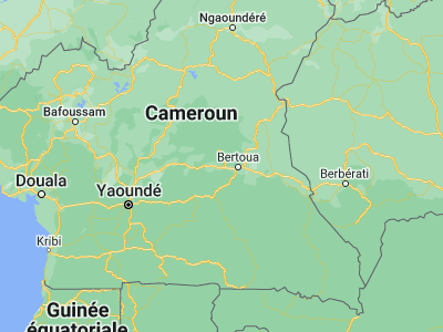 Map showing location of Mbang (4.58333, 13.33333)
