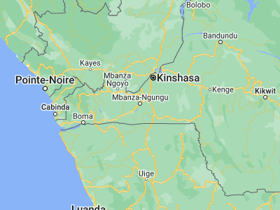 Map showing location of Mbanza-Ngungu (-5.25837, 14.85838)