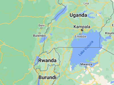Map showing location of Mbarara (-0.60467, 30.64851)
