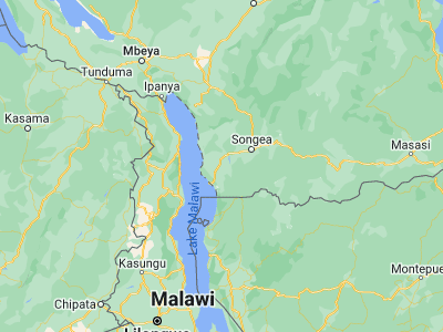 Map showing location of Mbinga (-10.93333, 35.01667)