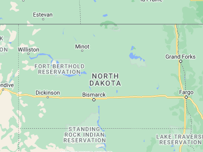 Map showing location of McClusky (47.48583, -100.44318)