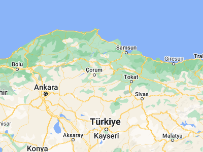 Map showing location of Mecitözü (40.52, 35.29528)