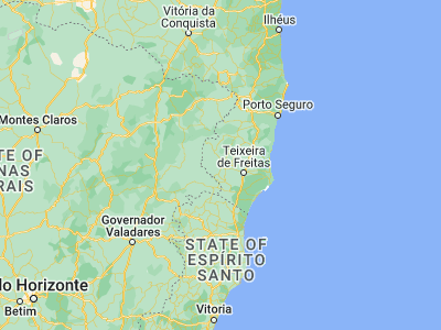 Map showing location of Medeiros Neto (-17.37389, -40.22056)