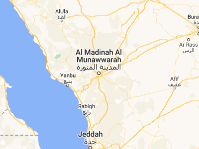 Map showing location of Medina (24.46861, 39.61417)