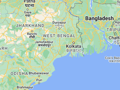 Map showing location of Medinīpur (22.43333, 87.33333)