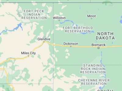 Map showing location of Medora (46.9139, -103.52435)