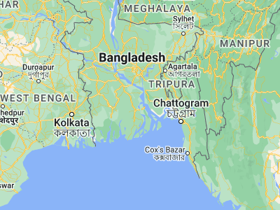 Map showing location of Mehendiganj (22.82257, 90.52859)