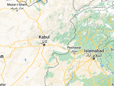 Map showing location of Mehtar Lām (34.67139, 70.20944)