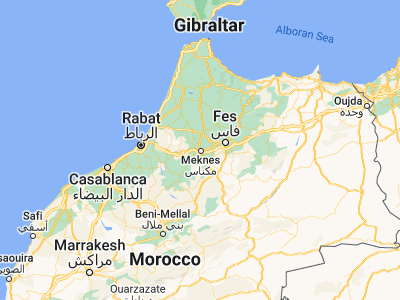 Map showing location of Meknès (33.89352, -5.54727)