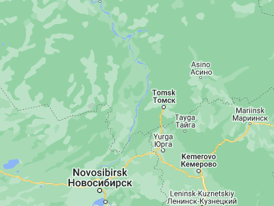 Map showing location of Mel’nikovo (56.55738, 84.0835)
