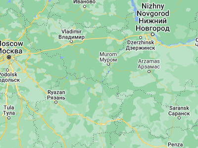 Map showing location of Melenki (55.3343, 41.6295)