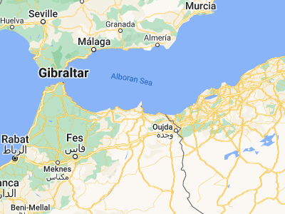 Map showing location of Melilla (35.29369, -2.93833)