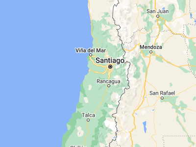 Map showing location of Melipilla (-33.7, -71.21667)