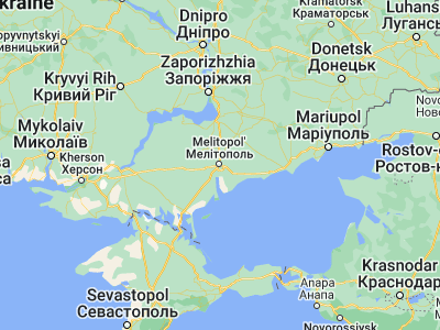 Map showing location of Melitopol’ (46.84891, 35.36533)