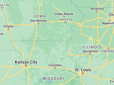 Map showing location of Memphis (40.45781, -92.17129)