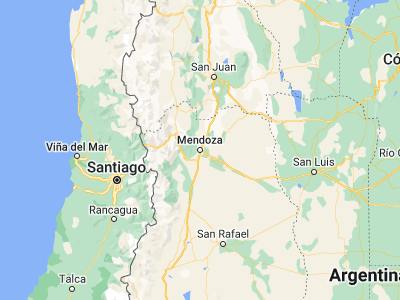 Map showing location of Mendoza (-32.89084, -68.82717)
