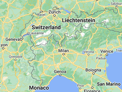 Map showing location of Mendrisio (45.86741, 8.9821)