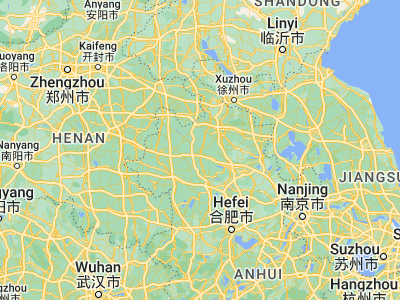 Map showing location of Mengcheng Chengguanzhen (33.26611, 116.56605)