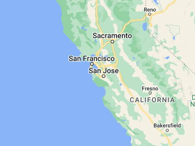 Map showing location of Menlo Park (37.45383, -122.18219)