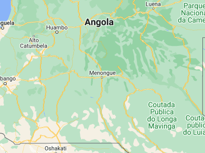 Map showing location of Menongue (-14.6585, 17.69099)