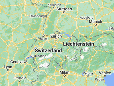 Map showing location of Menzingen (47.17764, 8.59215)
