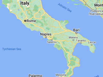 Map showing location of Mercato San Severino (40.78121, 14.75694)