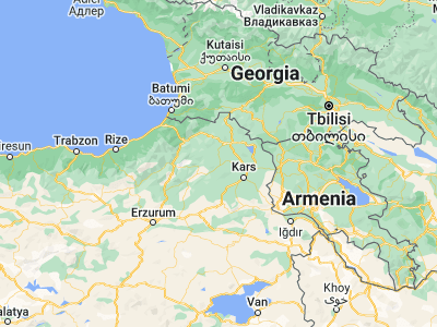 Map showing location of Merdinik (40.79361, 42.60917)