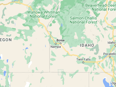 Map showing location of Meridian (43.61211, -116.39151)
