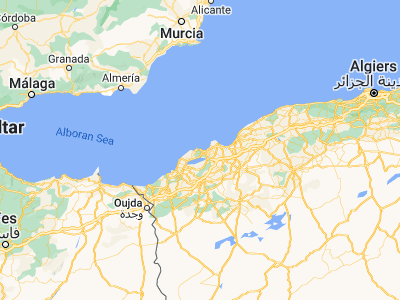 Map showing location of Mers el Kebir (35.7279, -0.7081)