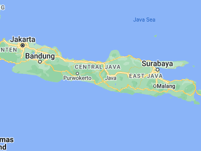 Map showing location of Mertoyudan (-7.52, 110.22639)