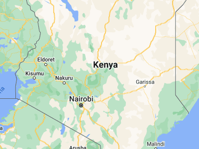 Map showing location of Meru (0.04626, 37.65587)