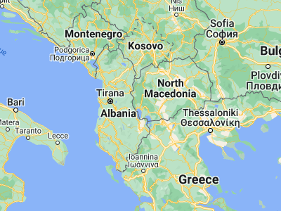 Map showing location of Mešeišta (41.23861, 20.77667)