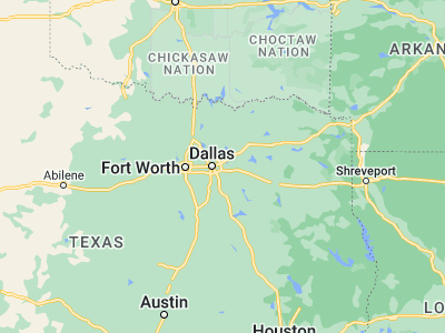 Map showing location of Mesquite (32.7668, -96.59916)