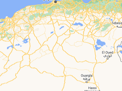 Map showing location of Messaad (34.15429, 3.50309)