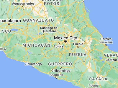 Map showing location of Metepec (19.25361, -99.60778)